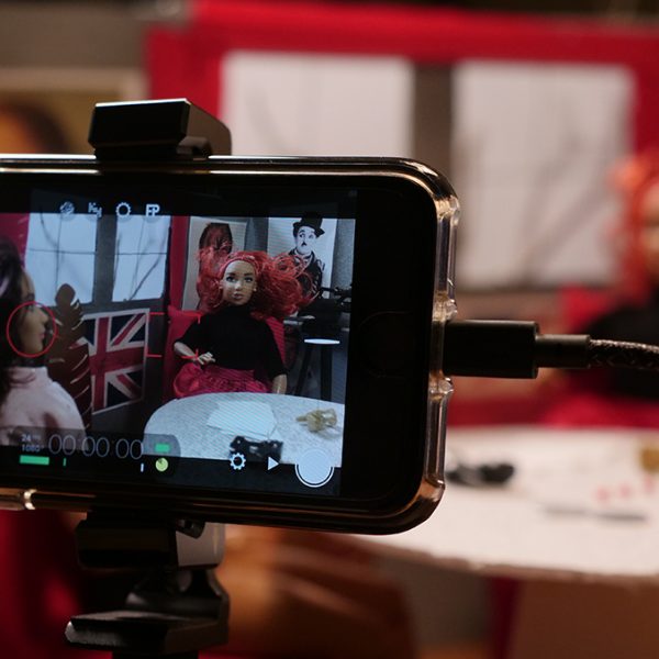 Marc Vargo, ASC shows how students experiment with cinematography. Image shot with an iphone in a miniature set.