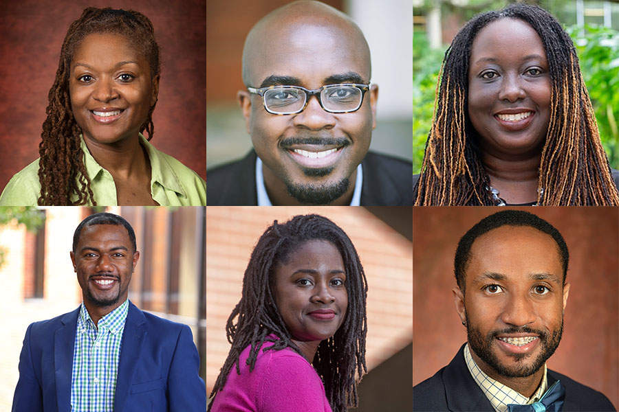 Top row, from left: Yolanda Rankin, Ravi Howard and April Jackson. Second row, from left: Cameron Beatty, Anasa Hicks and James Wright.