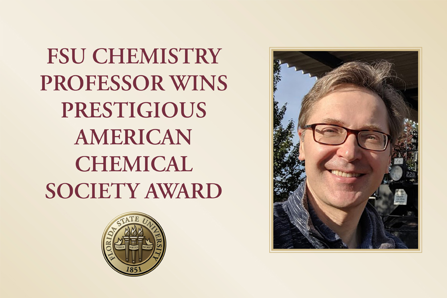 Igor Alabugin, a professor at FSU’s Department of Chemistry and Biochemistry in the College of Arts and Sciences, received the American Chemical Society’s 2021 Arthur C. Cope Scholar Award.