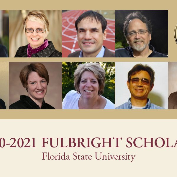 Florida State congratulates Woody Kim, Patricia Villeneuve, Antonio Terracciano, David Johnson, Jessica Wendorf Muhamad, Lori Gooding, Marcia A. Mardis, Kurtis Johnson and Chris Hinnant for earning U.S. Fulbright Scholar awards for the 2020-2021 school year.