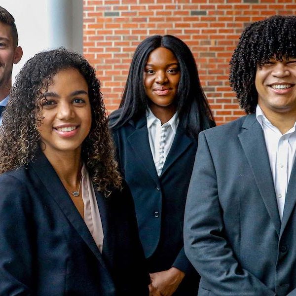The Florida State University College of Law Trial Team, from left to right: Halley Lewis, Sidney Carter, Shaina Ruth and Christopher Ramirez.