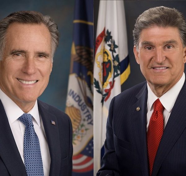 U.S. Senators Mitt Romney and Joe Manchin.