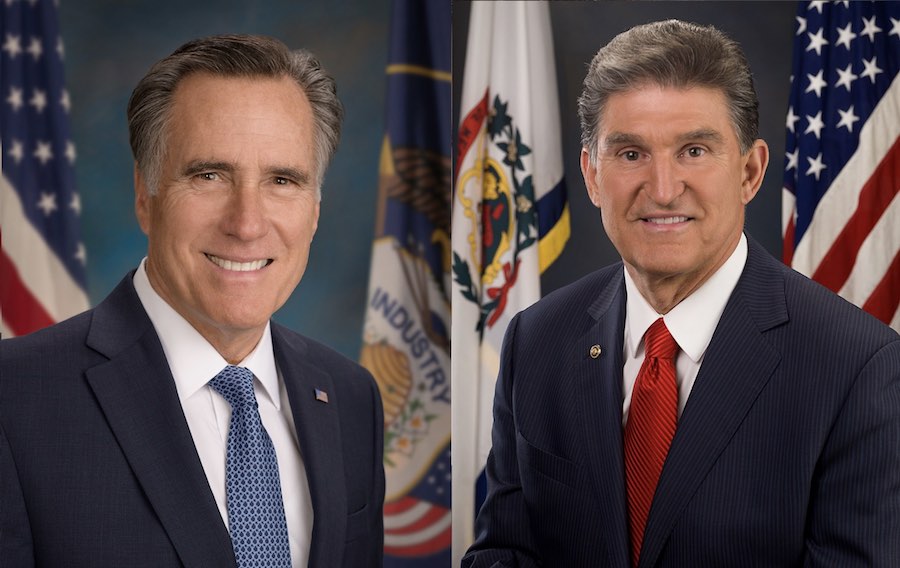 U.S. Senators Mitt Romney and Joe Manchin.
