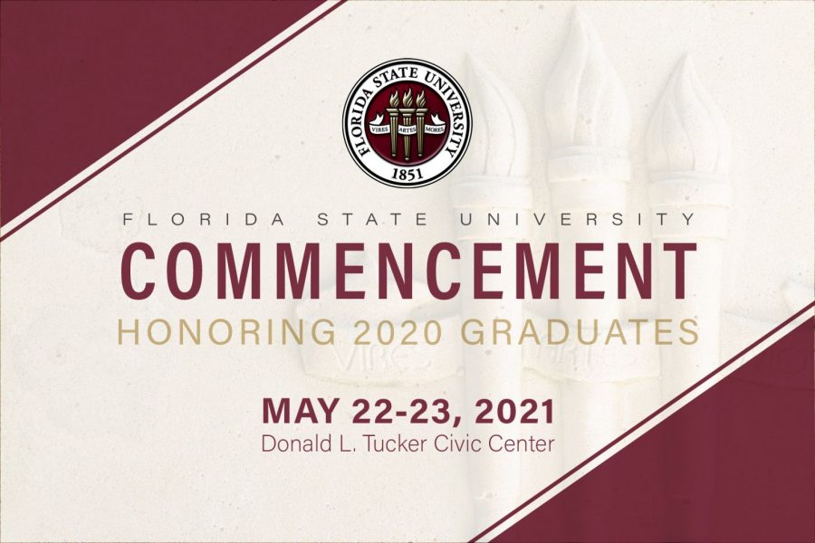 Florida State University Commencement honoring 2020 graduates. May 22-23, 2021, Donald L. Tucker Civic Center