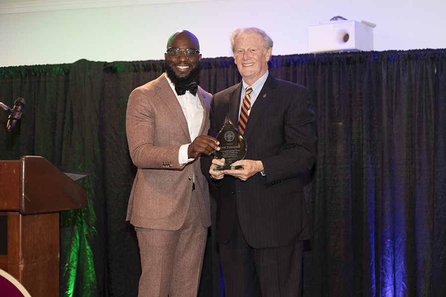 (From L to R) Chris Graham and President John Thrasher (FSU Photography Services)