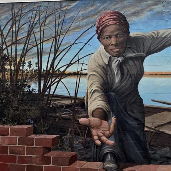 “Take My Hand" mural by Michael Rosato which depicts Harriet Tubman, an abolitionist and conductor on the Underground Railroad.