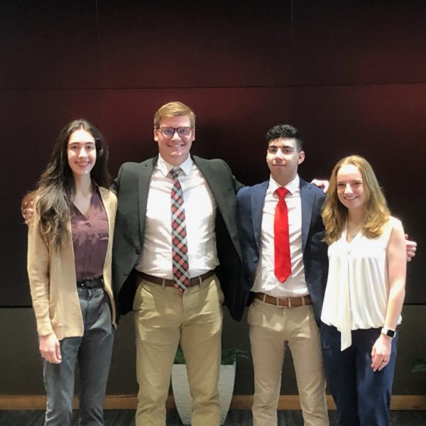 Satya Simpson, Harry Hirst, Mark Geller and Kaitlyn Killeen were amongst the students to have a big showing at the Society for Advancement of Management (SAM) International Collegiate Business Skills Championship.