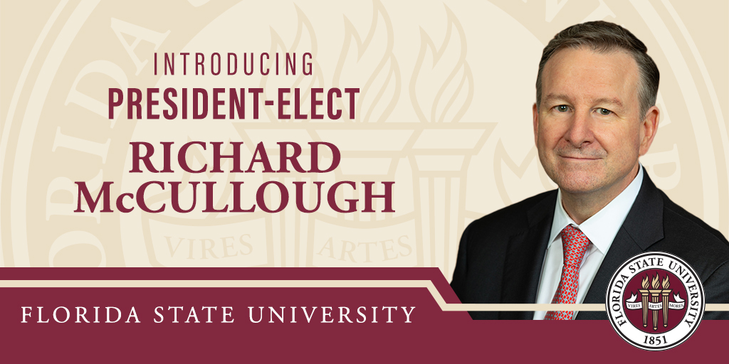 Richard McCullough selected next president of Florida State University - Florida State University News - Vimarsana News