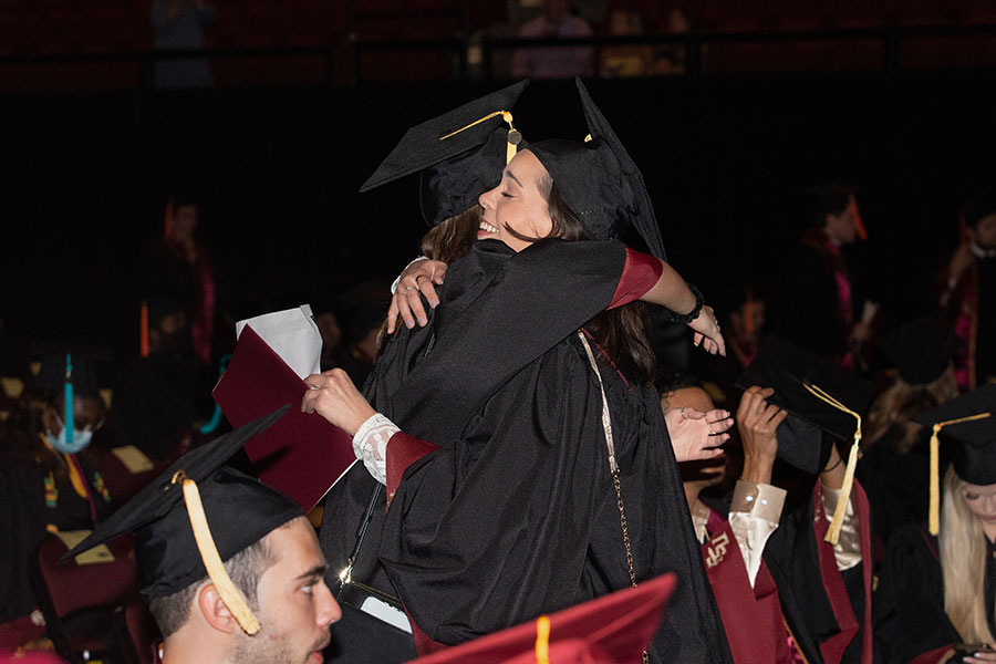 Florida State University 2020 graduates return to celebrate in-person commencement Saturday, May 22, 2021, at the Donald L. Tucker Civic Center. (FSU Photography Services)