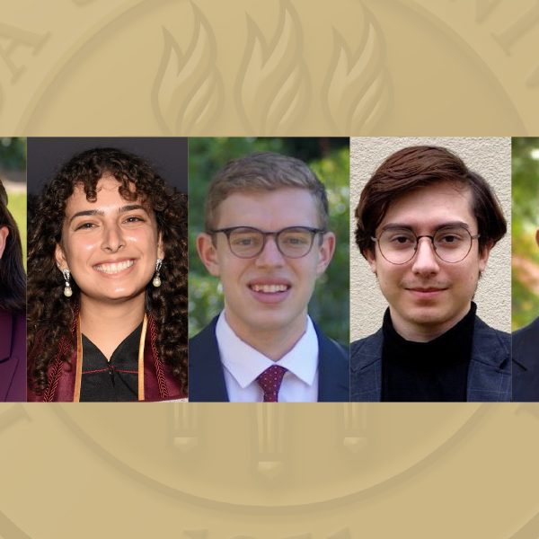 From left to right: Meagan McLaughlin, Suzan Elzawahry, Nicholas Hearing, Simon Velasco and Eric Feely.