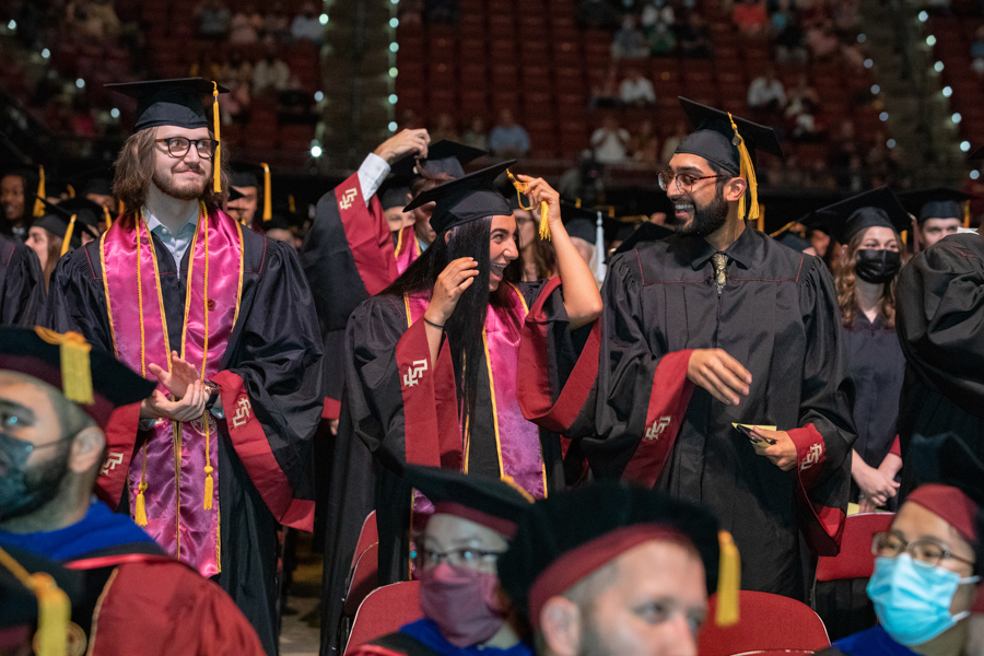 Florida State University graduates celebrate summer commencement Friday, July 30, 2021, at the Donald L. Tucker Civic Center. (FSU Photography Services)