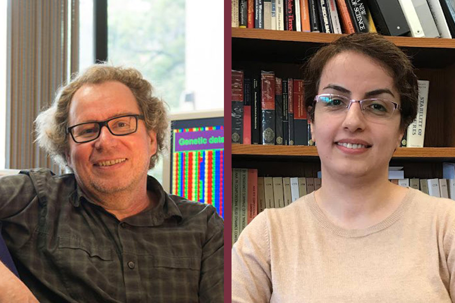 From left, Peter Beerli, a professor with the Department of Scientific Computing in the FSU College of Arts and Sciences, and former FSU postdoctoral researcher Somayeh Mashayekhi. (Florida State University)