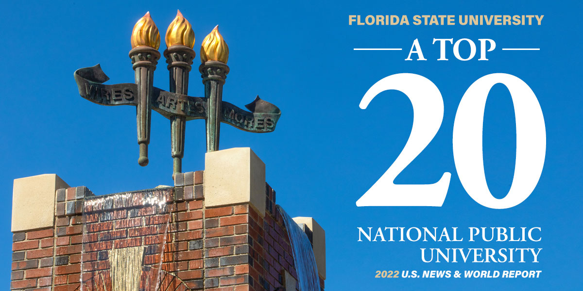 Student success powers FSU's Top 20 ranking by U.S. News & World Report