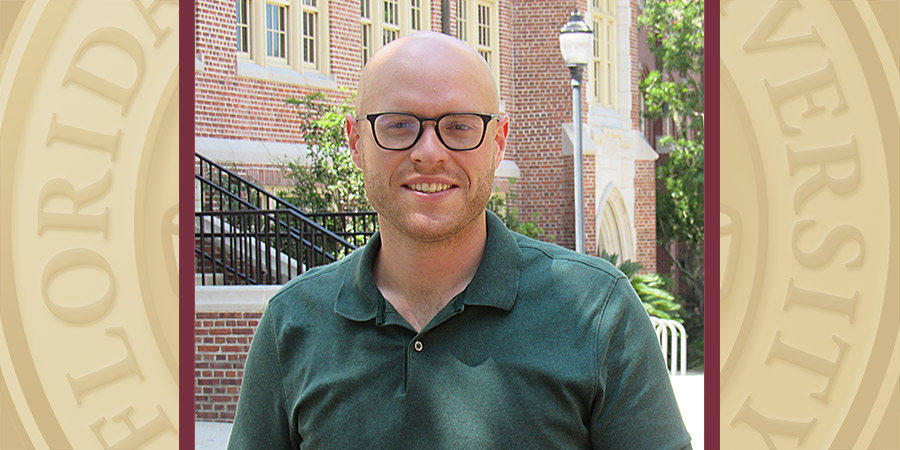 Aaron Rodriguez, doctoral candidate in FSU's History of Text Technologies Program. (Jack Clifford)