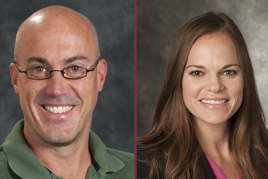 From left, Jim McNulty, a Department of Psychology professor and director of the department’s social psychology program, and Andrea Meltzer, an associate professor in the Department of Psychology.