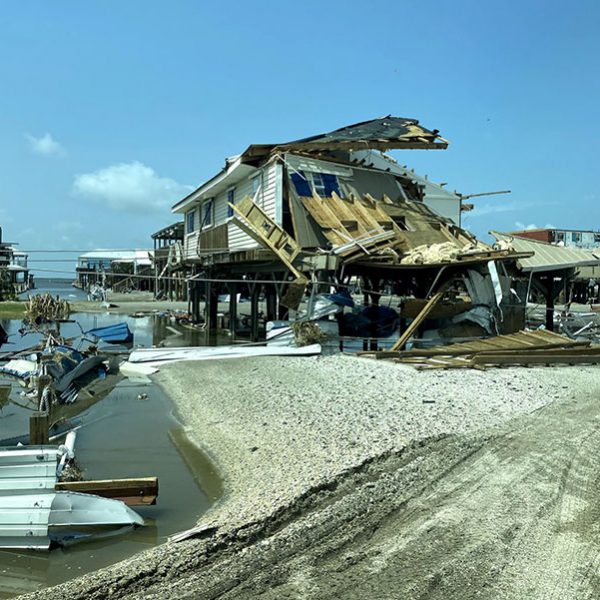 The FSU drone team deployed to Grand Isle, Louisiana in the wake of Hurricane Ida in August 2021. (Photo Courtesy of David Merrick)