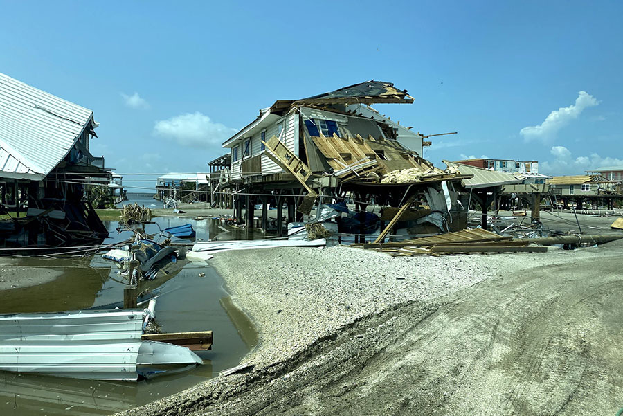 The FSU drone team deployed to Grand Isle, Louisiana in the wake of Hurricane Ida in August 2021. (Photo Courtesy of David Merrick)