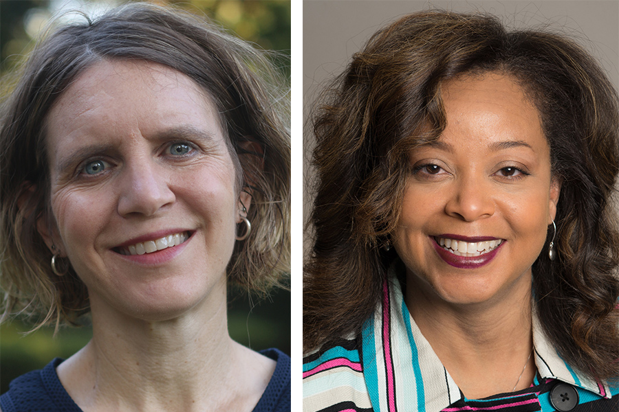 Melissa Radey, a professor in the College of Social Work, and Joedrecka Brown Speights, a professor in the College of Medicine