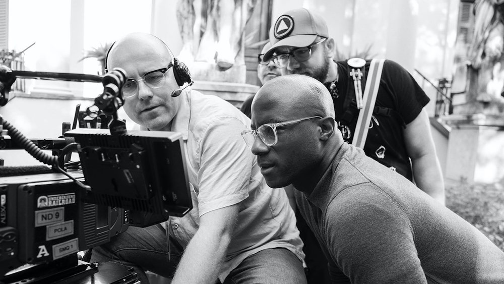 James Laxton and Barry Jenkins on the set of The Underground Railroad