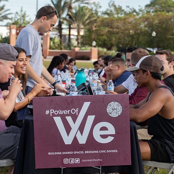 The Power of WE joined the Division of Student Affairs to host its sixth “The Longest Table @ FSU” event Oct. 14.