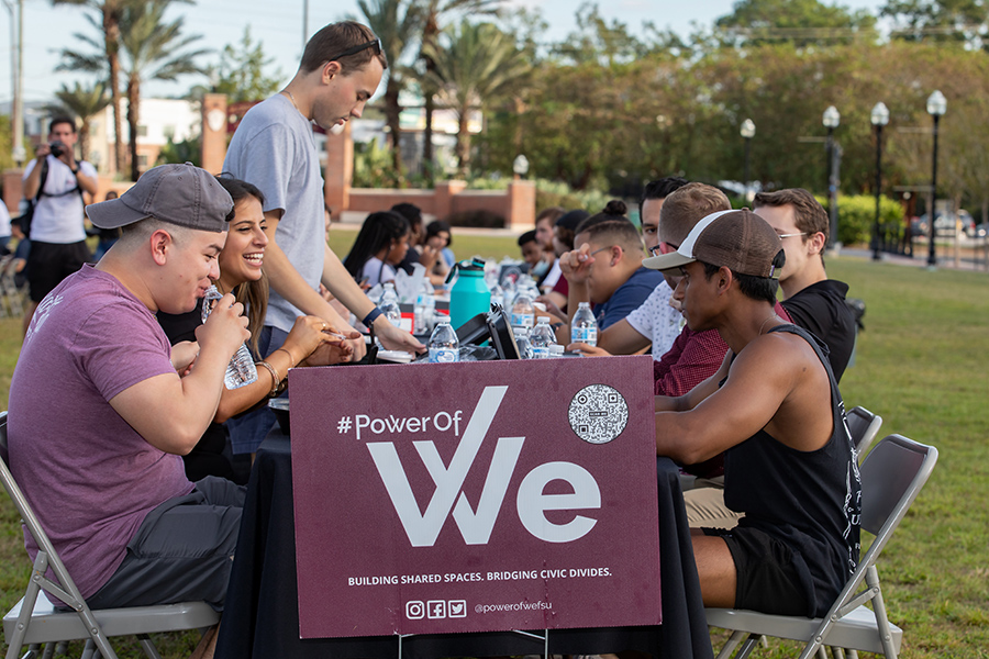 The Power of WE joined the Division of Student Affairs to host its sixth “The Longest Table @ FSU” event Oct. 14.