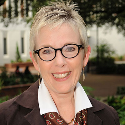 Susan Fiorito, founding dean of the college, Jim Moran Professor and Entrepreneur in Residence