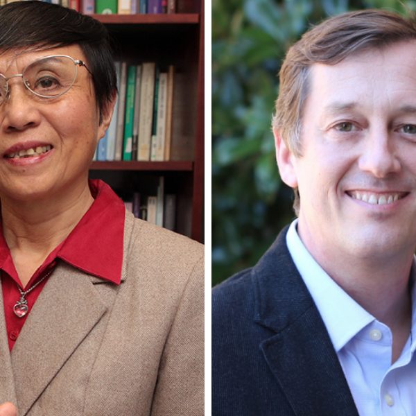 Amy Ai, professor in the College of Social work and Arthur Raney, James E. Kirk Professor of Communication in the School of Communication