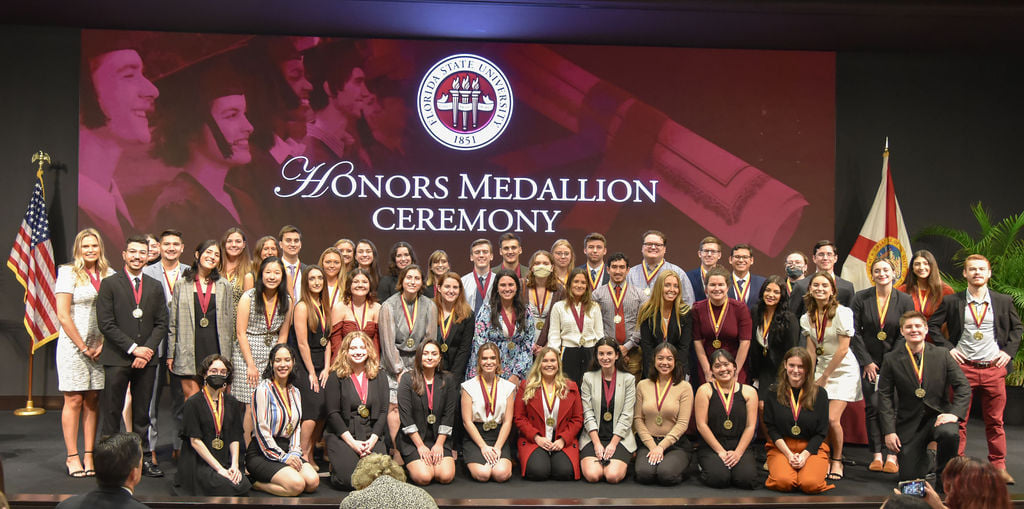 Florida State University awarded honors medallions to 68 high-achieving graduates during the medallion ceremony on Thursday, December 9, 2021.