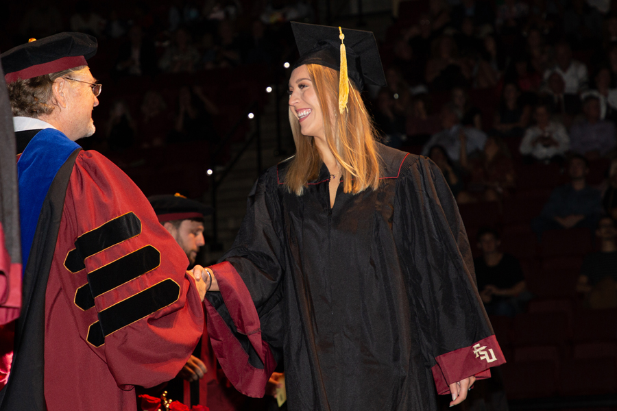 Florida State University graduates celebrate fall commencement at 2 p.m. Friday, December 10, 2021, at the Donald L. Tucker Civic Center. (FSU Photography Services)