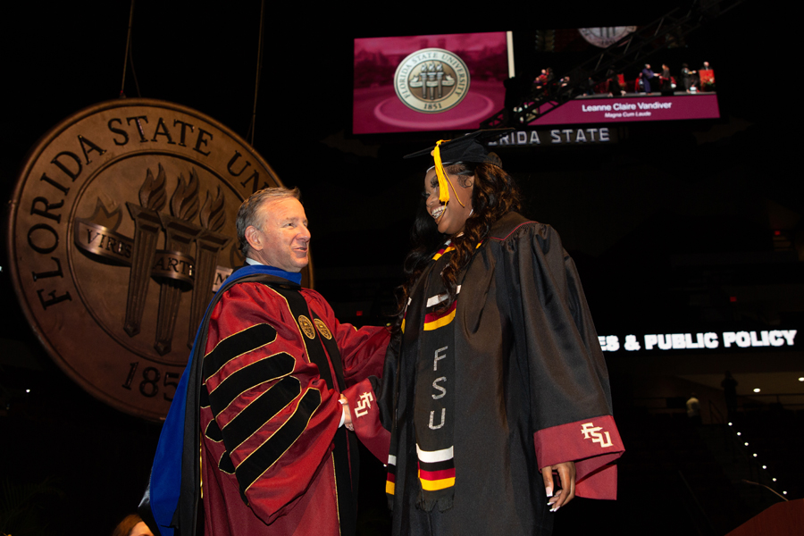 Florida State University graduates celebrate fall commencement at 2 p.m. Friday, December 10, 2021, at the Donald L. Tucker Civic Center. (FSU Photography Services)
