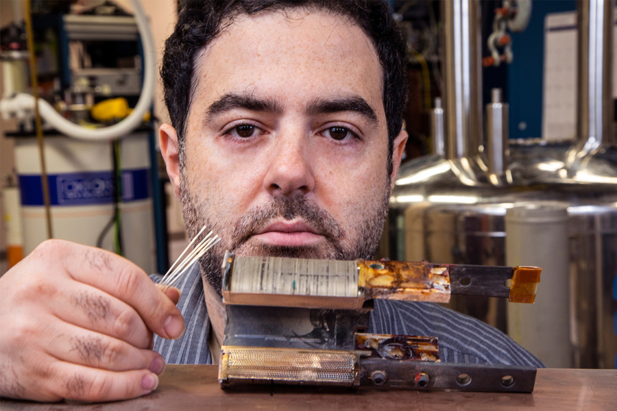 Yavuz Oz, a postdoctoral researcher at the FSU-headquartered National High Magnetic Field Laboratory, works on the next generation of superconducting magnets are getting more powerful every day and have the potential to revolutionize our world. The magic behind these goliath superstars may lie in the high-temperature superconducting (HTS) wires that power them.