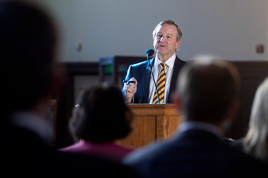 Florida State University President Richard McCullough reflected on successes of the recent past and laid out a bold vision for the university’s future. (FSU Photography Services)