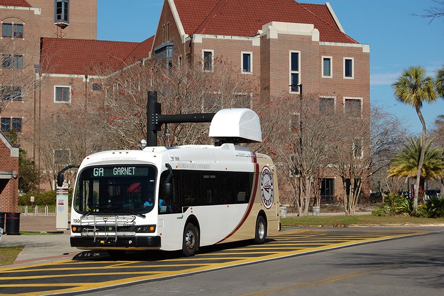 In addition to being more environmentally friendly, Rind said FSU's all-electric bus fleet key plays a key role in reducing vehicle traffic on campus.