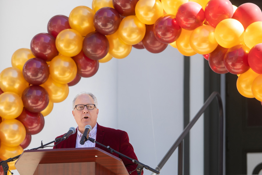 After a year of virtual celebrations, the Florida Capitol once again gleamed garnet and gold as lawmakers and hundreds of Florida State University alumni and friends came together to celebrate FSU Day Feb. 9, 2022. (FSU Photography Services)