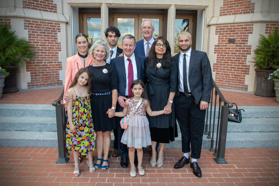 President Richard McCullough and family at the 16th President Investiture Ceremony. (FSU Photography Services)