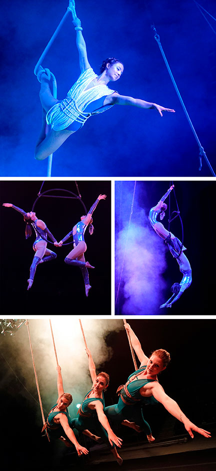 Sneak peeks from the FSU Flying High Circus' spring show “Cosmic,” a science fiction-themed performance that takes viewers on a space odyssey through galactic dimensions and stellar structures. (FSU Flying High Circus)