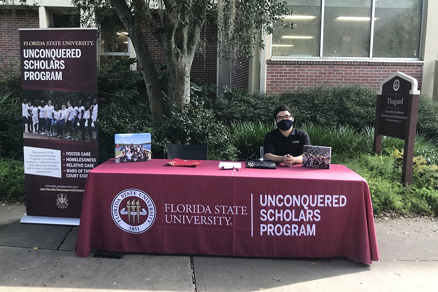 Graduating senior Brendan Gonzalez felt strongly about outreach and support as president of Unconquered Scholars Program’s student advisory board.