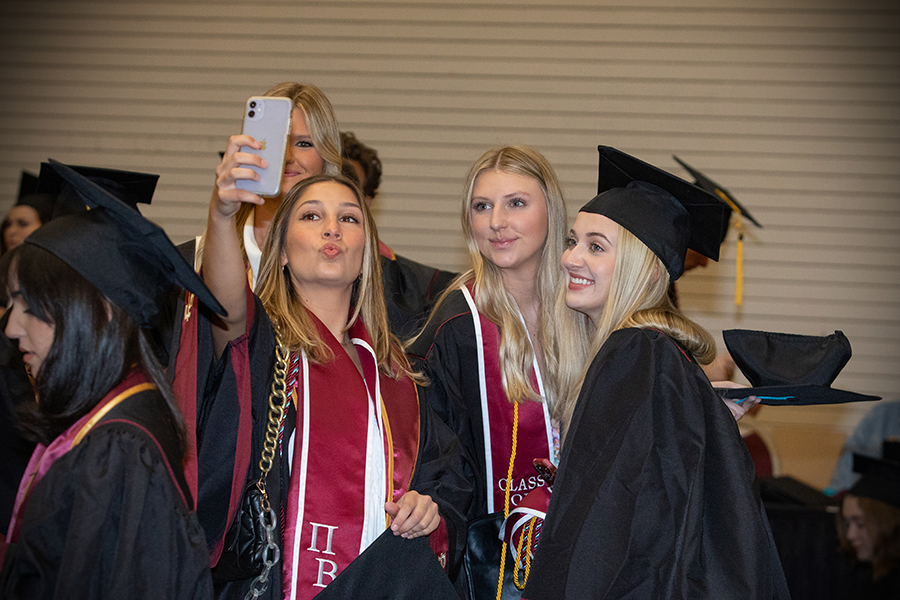 FSU graduates take in the big moment during spring commencement April 30, 2022. (FSU Photography Services)
