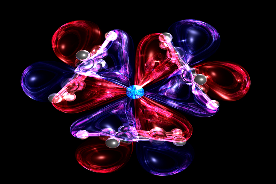 “Orbital Visualization of Thorium Complex,” by Marcus Liebenthal.