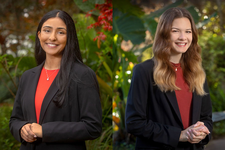 Dhenu Patel, is a junior exercise physiology major from Tallahassee, and Sophie Allen is a sophomore from Wauchula, Florida, majoring in psychology and biomathematics.