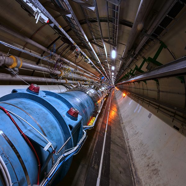 The Large Hadron Collider at the European Organization for Nuclear Research. Scientists used this particle accelerator to discover the Higgs boson. (Courtesy of CERN)