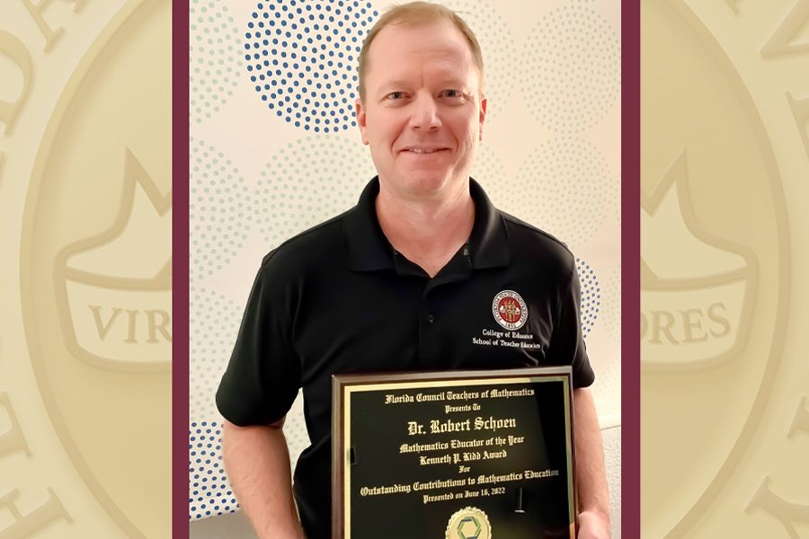 The Florida Council of Teachers of Mathematics (FCTM) named Robert Schoen, an associate professor at the Learning Systems Institute (LSI), the Kenneth P. Kidd Mathematics Educator of the Year.