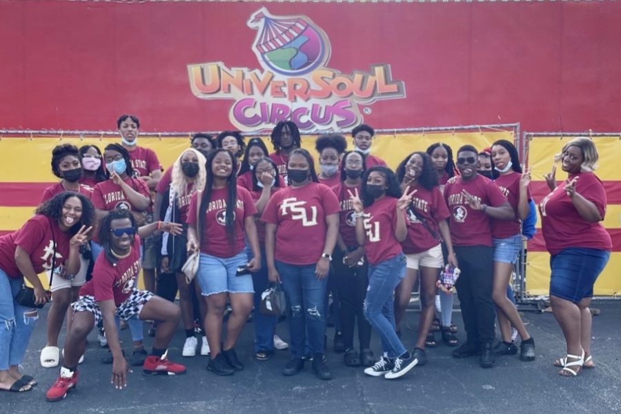 Students and staff members in Upward Bound Gadsden County enjoy a recent trip to UniverSoul Circus in Atlanta.