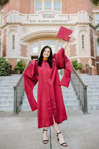Cadyn Badeaux, who earned a master's degree in criminology at age 20.  She did this as part of FSU's Combined Pathways program