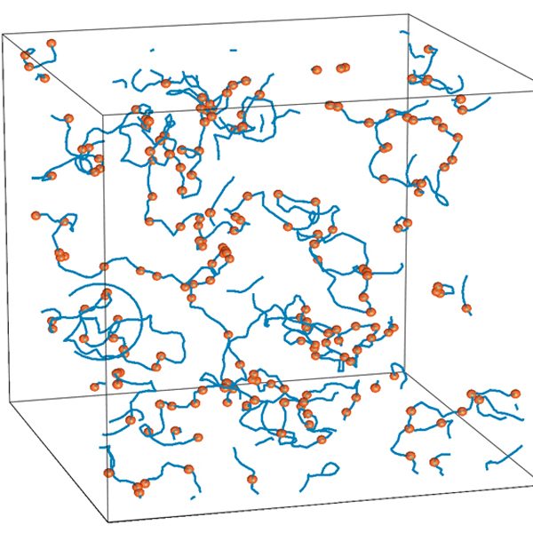 An illustration of a vortex tangle. (Courtesy of Wei Guo/FAMU-FSU College of Engineering)