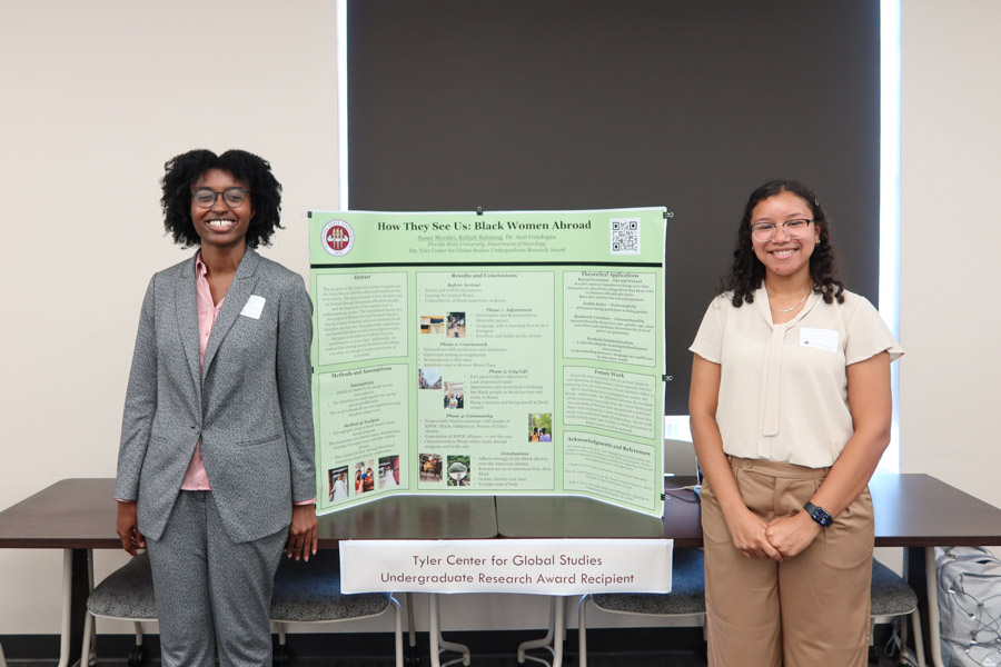 Students Susan Morales and Kalijah Rahming,