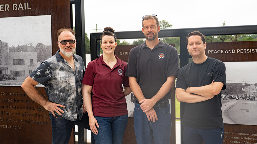 Master Craftsman Studio artists Mark Dickson, Maggie Jones, Phil Gleason, and Juan Comas.