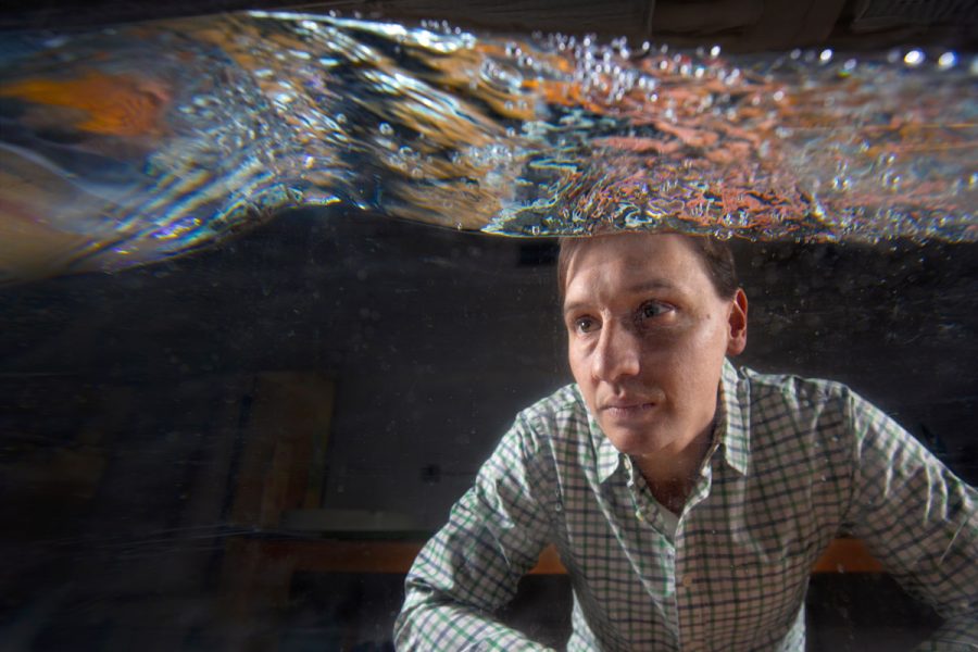 Nick Moore, Fluid Dynamics lab Research on rogue waves, 2019 (FSU Photography Services/Bruce Palmer)