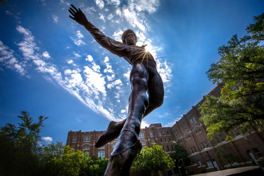 “Enchanter,” a sculpture donated by artist W. Stanley Proctor in 2016. (FSU Photography Services/Bruce Palmer)