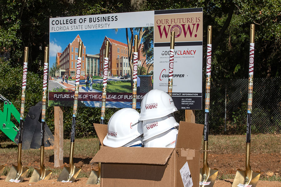 The FSU College of Business celebrates the groundbreaking of its future home, Legacy Hall, Oct. 14, 2022. (FSU Photography Services)